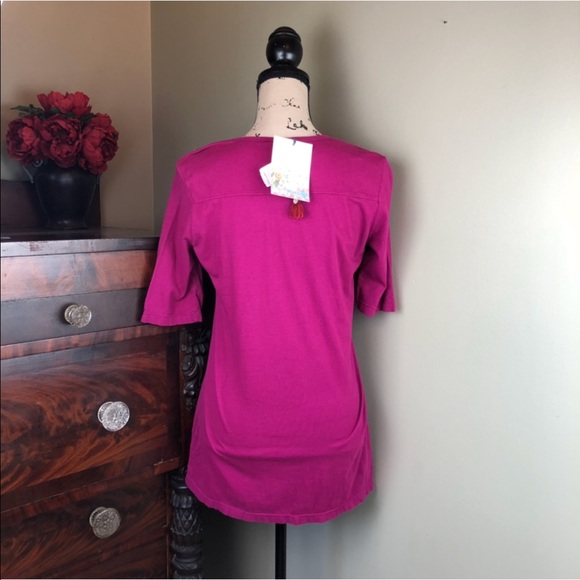NWT Johnny Was Purple Annika 3/4 Sleeve Tunic XS - Picture 2 of 5